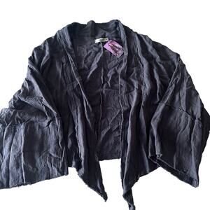 Molly Green Rachel Cardigan - Grey Open Front Oversized kimono